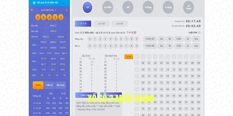 Trải nghiệm xổ số 3 miền trực tuyến
